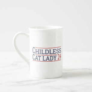 Kamala Harris - Childless Cat Lady 2024 I Bone China Mug