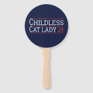 Kamala Harris - Childless Cat Lady 2024 I Hand Fan