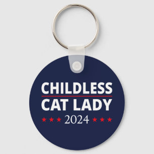 Kamala Harris - Childless Cat Lady 2024 III Key Ring