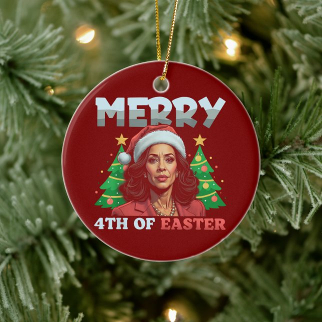 Kamala Harris Christmas Ceramic Tree Decoration (Tree)