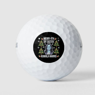 Kamala Harris Christmas Santa Merry 4th Of Easter Golf Balls