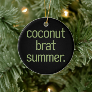Kamala Harris Coconut Brat Summer 2024 Ceramic Tree Decoration