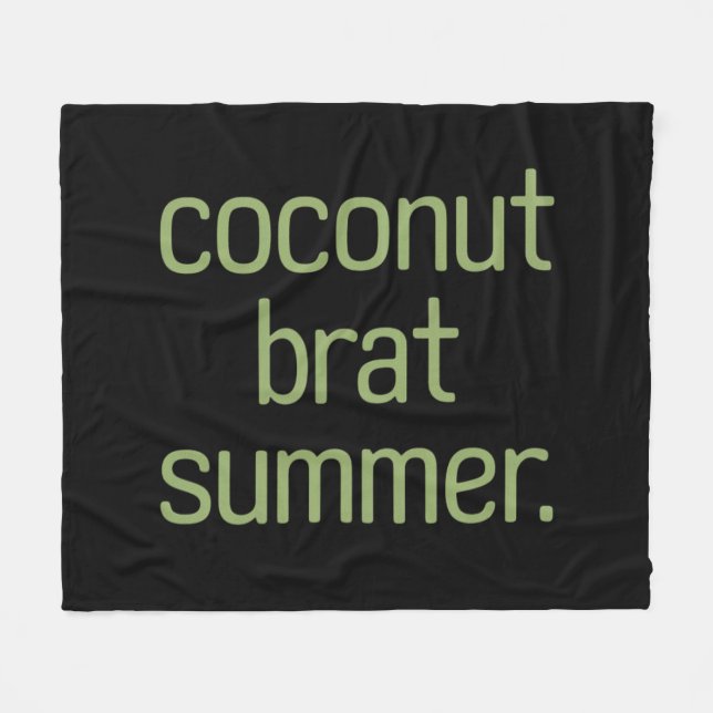 Kamala Harris Coconut Brat Summer 2024  Fleece Blanket (Front (Horizontal))