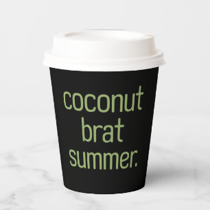 Kamala Harris Coconut Brat Summer 2024 Paper Cups