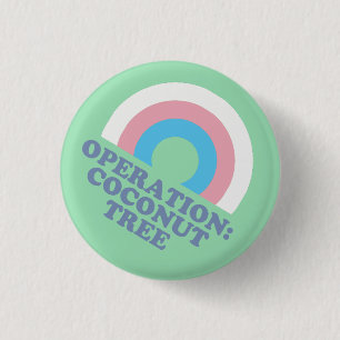 Kamala Harris Coconut Tree Trans Pride Flag 3 Cm Round Badge