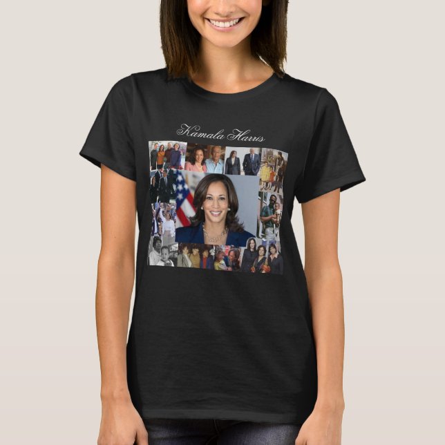 Kamala Harris Collage Basic T-Shirt (Front)