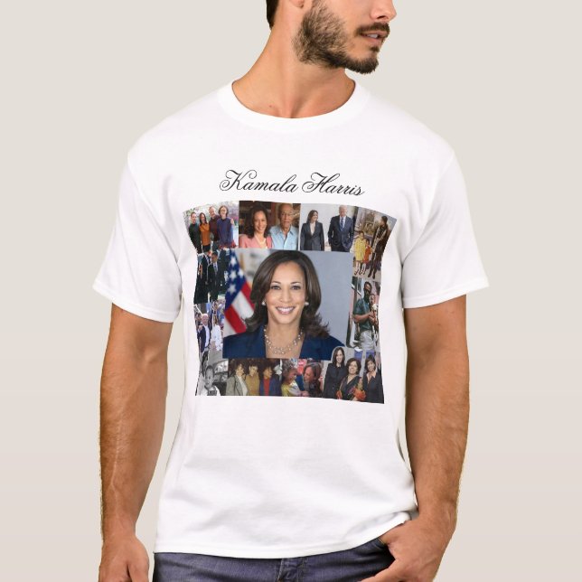 Kamala Harris Collage Basic T-Shirt (Front)