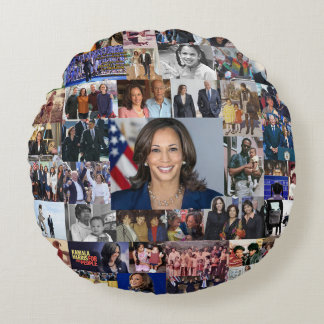 Kamala Harris Collage Throw Pillow