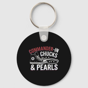 Kamala Harris Commander-in- Cute Shoes Madam Presi Key Ring