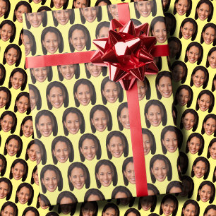Kamala Harris Custom Face Kamala Harris Face Wrapping Paper