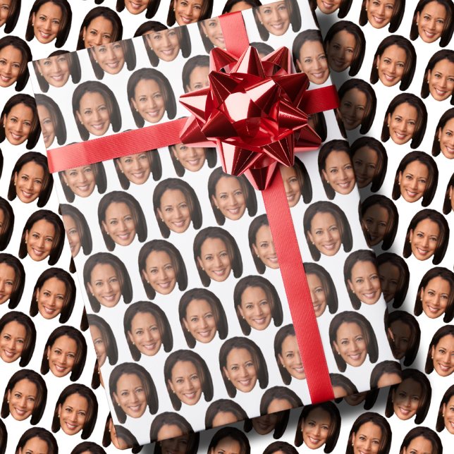 Kamala Harris Custom Face  Wrapping Paper (Creator Uploaded)