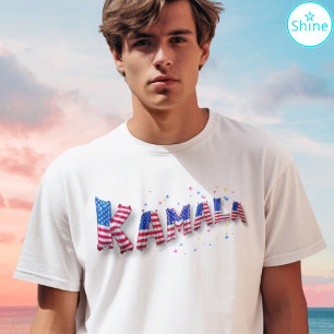 Kamala Harris Cute American Flag Balloon Alphabets T-Shirt