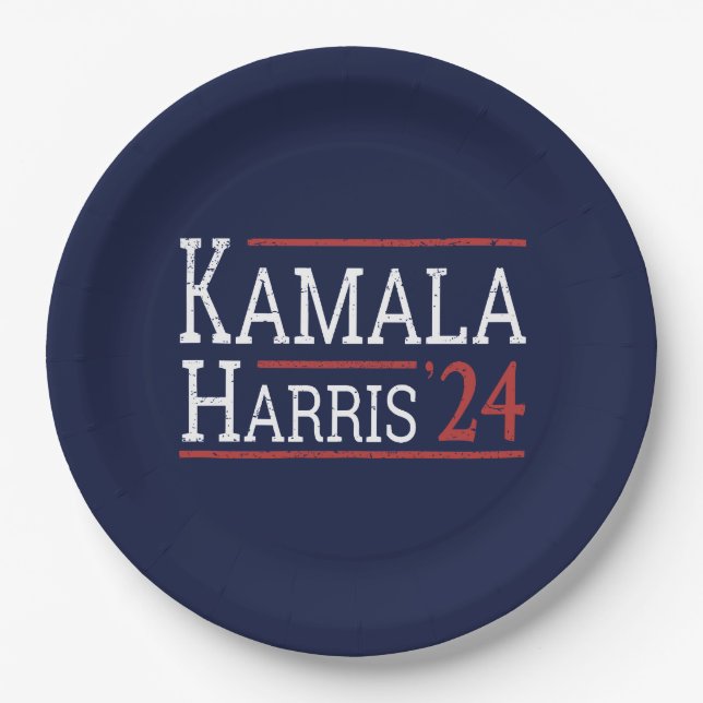 Kamala Harris Election 2024 I Paper Plate (Front)