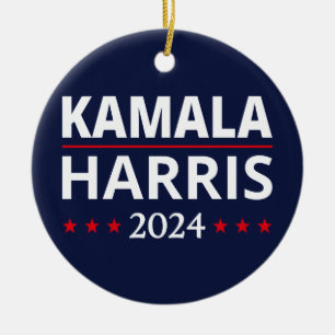 Kamala Harris Election 2024 III Ceramic Tree Decoration