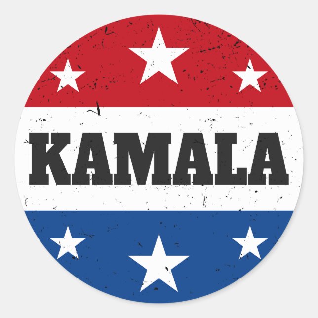 Kamala Harris Election 2024 V Classic Round Sticker (Front)