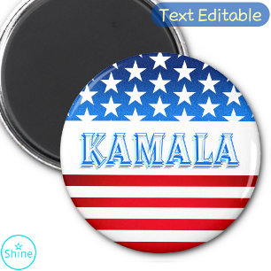 Kamala Harris Election Campaign Supporter USA Flag Magnet