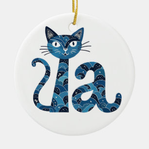 Kamala Harris election childless cat lady Ceramic Tree Decoration