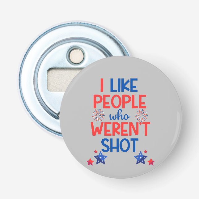 Kamala Harris Election Funny Anti-Trump Red & Blue Bottle Opener (Front)