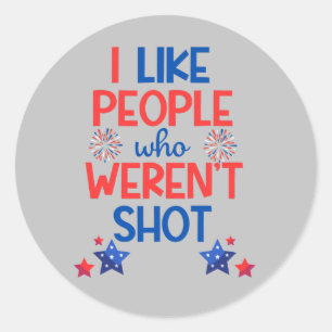 Kamala Harris Election Funny Anti-Trump Red & Blue Classic Round Sticker