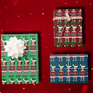 kamala harris Face photo Elf Xmas Wrapping Paper Sheet