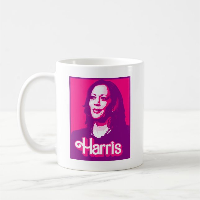 Kamala Harris Fan Pink Coffee Mug (Left)