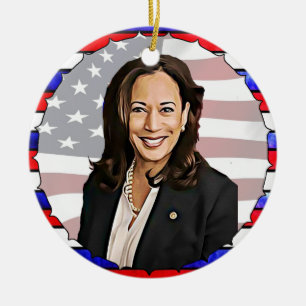 Kamala Harris for President 2020 Election Ceramic Tree Decoration