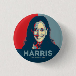 Kamala Harris For President 2024 3 Cm Round Badge