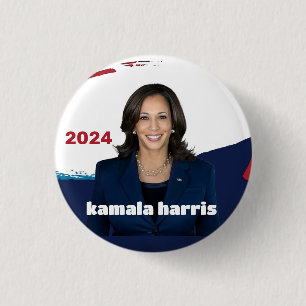 kamala harris for president 2024 3 cm round badge