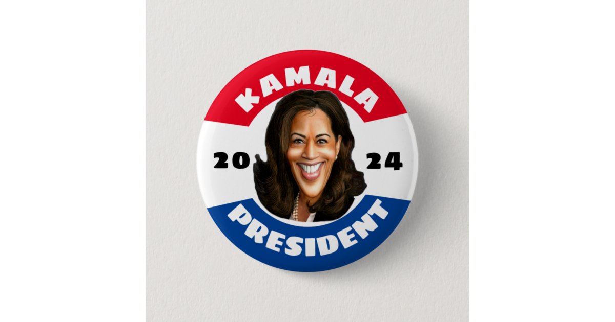 Kamala Harris for President 2024 6 Cm Round Badge Zazzle