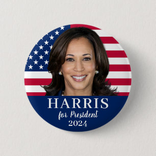 Kamala Harris For President 2024 6 Cm Round Badge