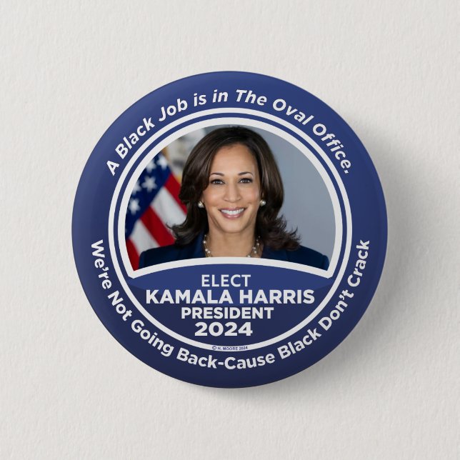 Kamala Harris for President 2024 6 Cm Round Badge (Front)