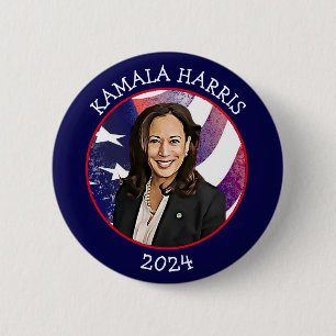 Kamala Harris for President 2024 6 Cm Round Badge