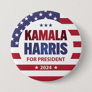 Kamala Harris For President 2024 7.5 Cm Round Badge