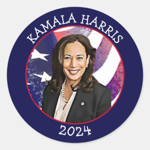 Kamala Harris for President 2024 Classic Round Sticker