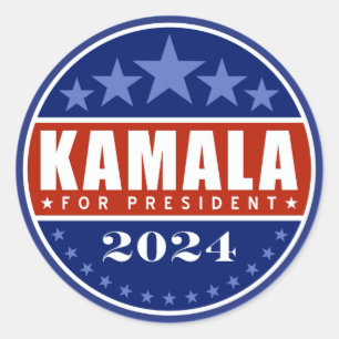 Kamala Harris for President 2024 Classic Round Sticker