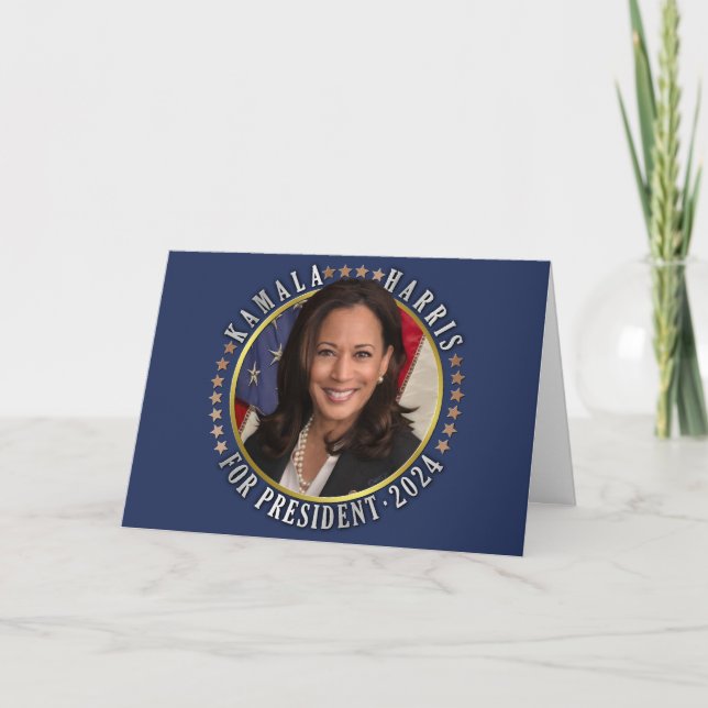 Kamala Harris for President 2024 Democrat Photo Holiday Card (Front)