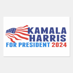 Kamala Harris for President 2024 Election Rectangular Sticker