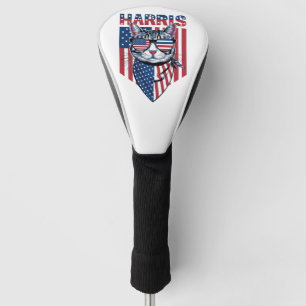 Kamala Harris for President 2024 Funny Cat  Golf Head Cover