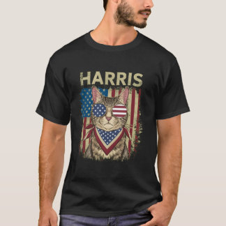 Kamala Harris for President 2024 Funny cat preside T-Shirt