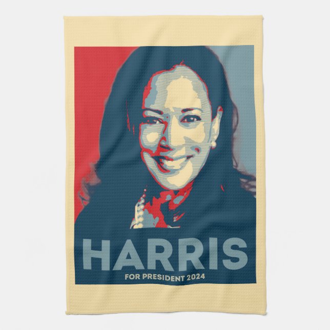 Kamala Harris For President 2024 - Hope Tea Towel (Vertical)
