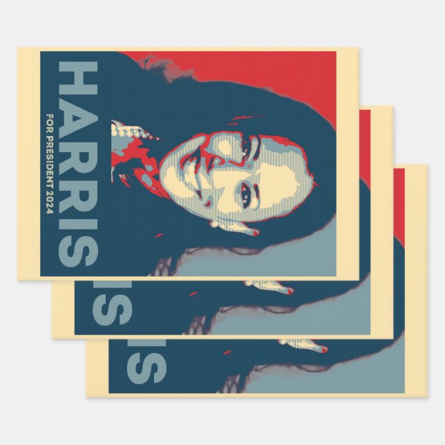 Kamala Harris For President 2024 - Hope Wrapping Paper Sheet (Set)