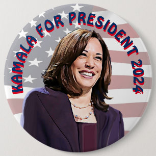 Kamala Harris for President 2024 Jumbo-Sized 6 Cm Round Badge
