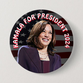 Kamala Harris for President 2024 Jumbo-Sized 7.5 Cm Round Badge