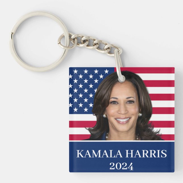 Kamala Harris For President 2024 Key Ring (Front)