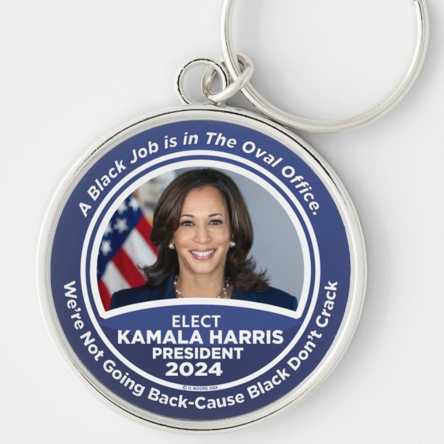 Kamala Harris for President 2024 Key Ring (Front)