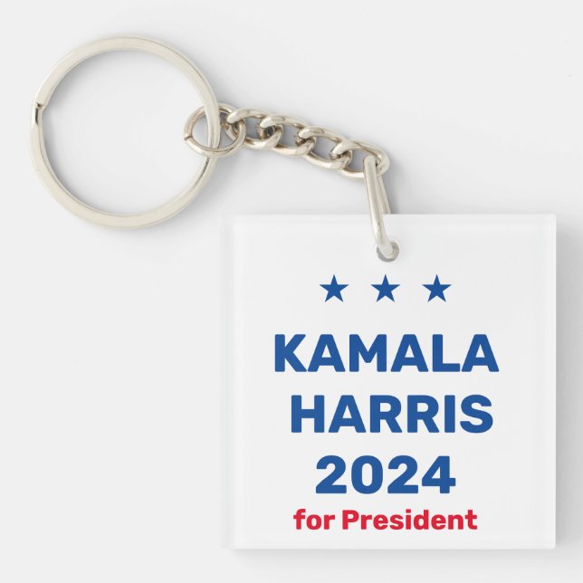 Kamala Harris For President 2024 Key Ring (Front)