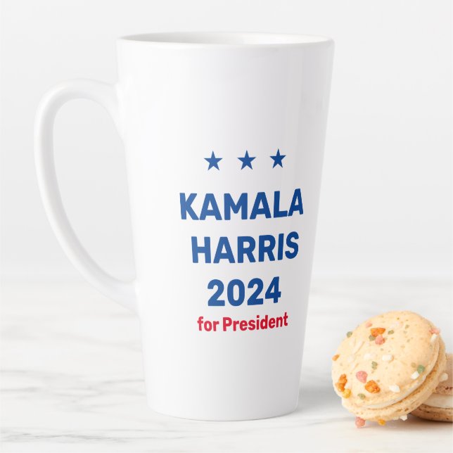 Kamala Harris For President 2024 Latte Mug (In Situ)