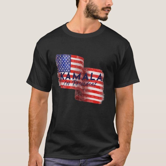 Kamala Harris for President 2024 Madam Vice Presid T-Shirt (Front)