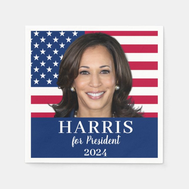 Kamala Harris For President 2024 Napkin (Front)