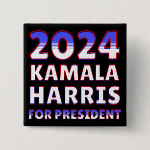 Kamala Harris for President 2024 Presidential 15 Cm Square Badge